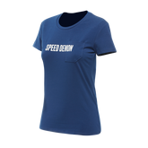 Demon Pocket - T-shirt da donna a girocollo 95% Cotone 5% Elastane con taschino frontale - Donna